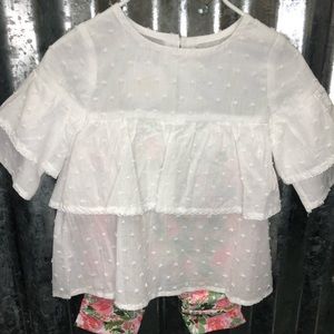 Girls 3-6 month Mudpie New with tags, pant and top